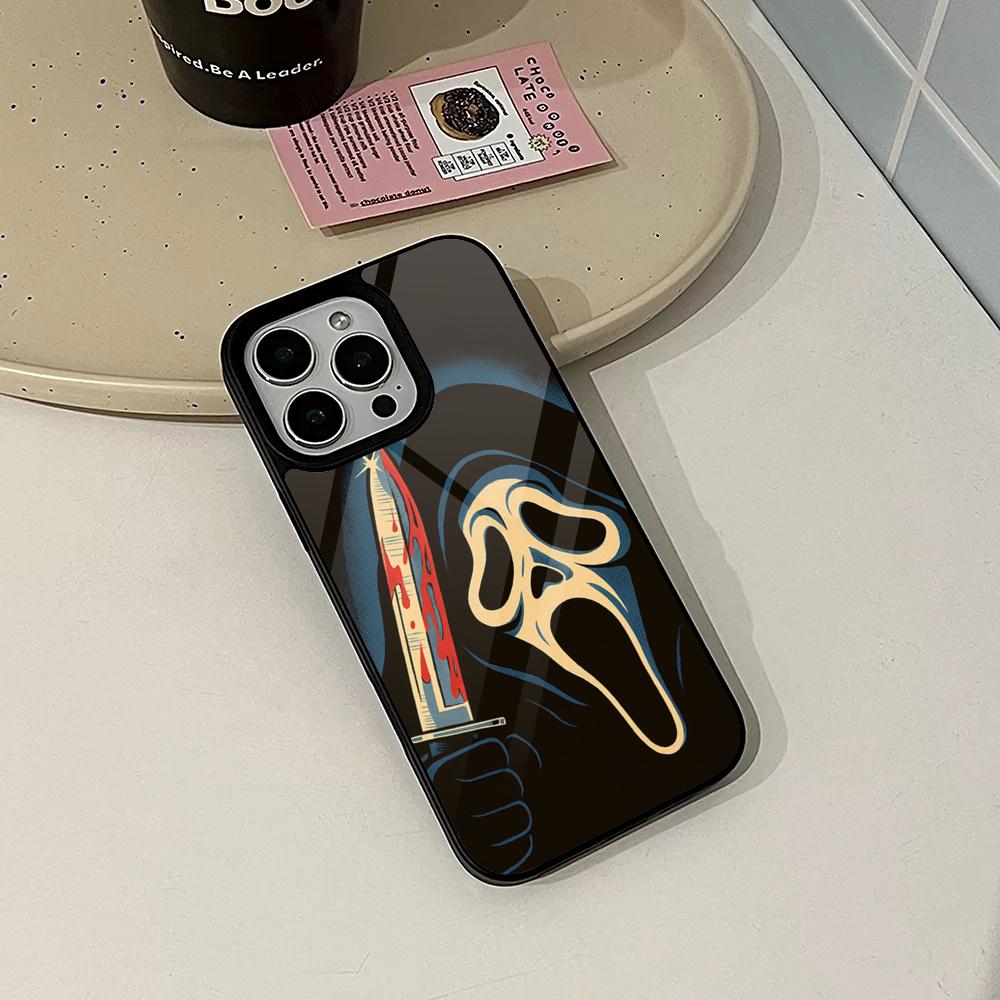 Halloween S-screams Phone Case for Iphone 17 16 15 14 Air 13 12 11 Pro Max Mini Plus Fundas Shell PC+TPU Cover