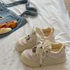 Niche Macaron Platform White Shoes Women's Versatile Bread Shoes Sports and Leisure Board Shoes Tide