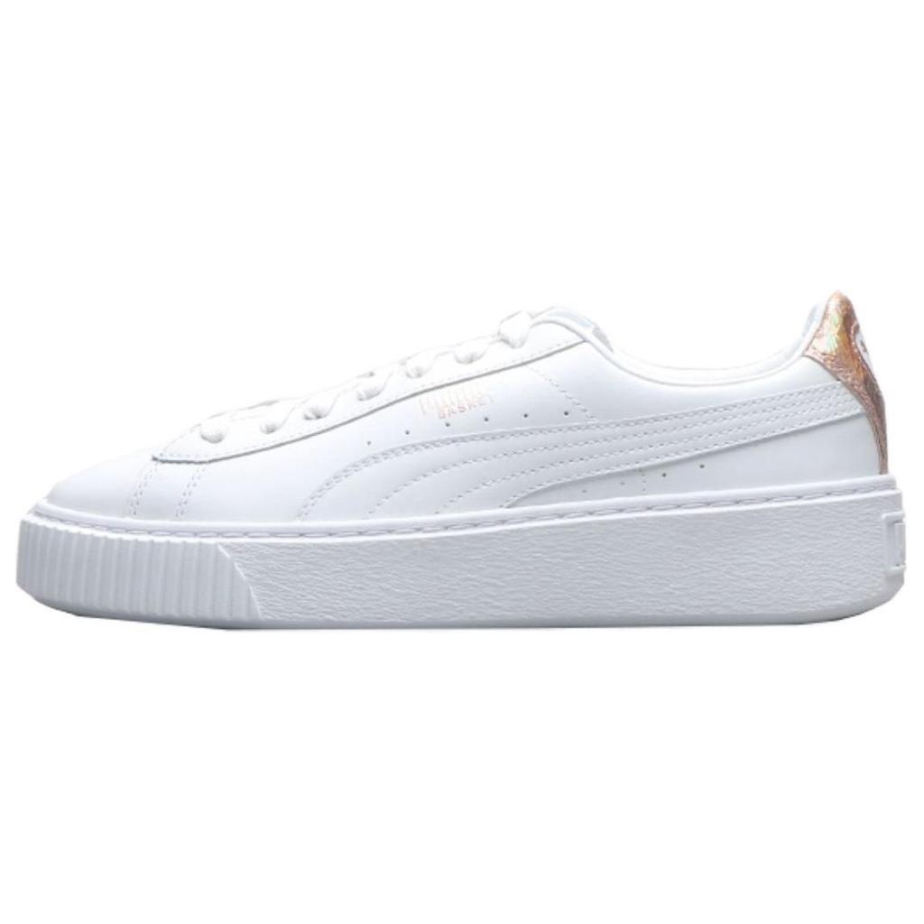Puma Basket Platform Fashion Low-Top Sneakers Women sneakers White Platinum 368190-02