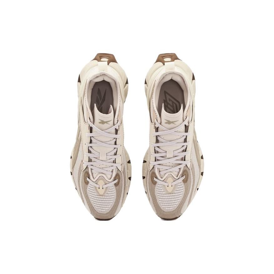 Reebok Zig Kinetica Stitching Durable Breathable Low Top Running Shoes Women sneaker Beige 100033729