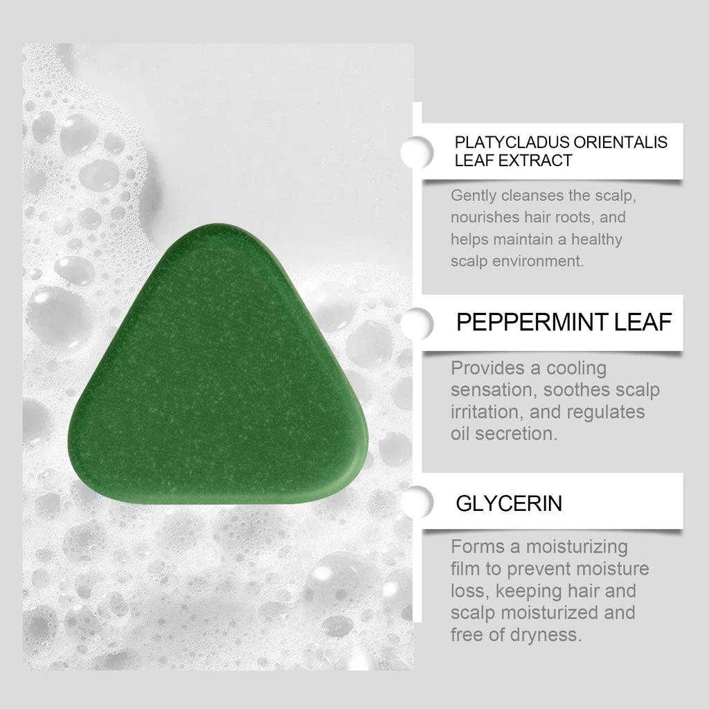 Gentle Arborvitae Leaf Shampoo Bar, Daily Hair Cleansing, Soft & Smooth, Refreshing Non-Greasy