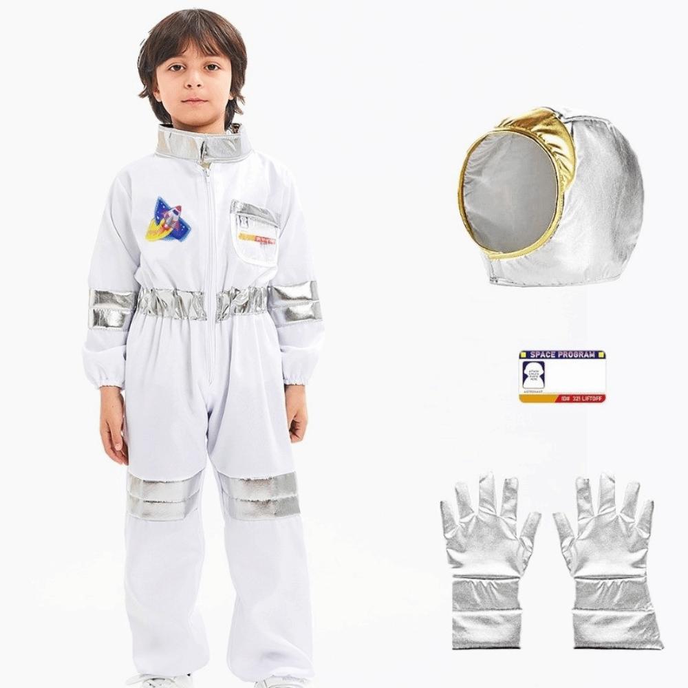 Jumpsuit Spaceman Costume With Hat Cosplay Costume Dress Up Space Suit  Carnival Party