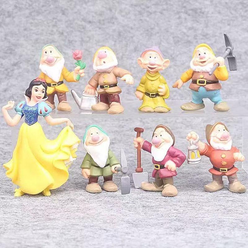 8Pcs Movie Anime Model Snow White And The Seven Dwarfs Action Figures Doll Model Toy Set Decoration Present High Quality