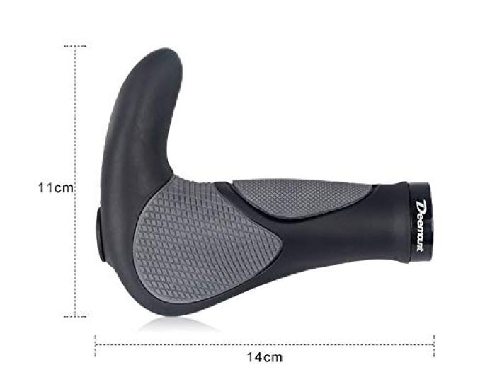 Deemount Bicycle Cow Horn Handlebar Grips for Cross Bikes and Mountain Easy Soft Rubber Tools Grips, Bikes, Grip, [Installation Included]