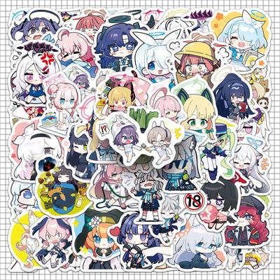 50 Pegatinas de Dibujos Animados del Anime Blue Archive para Patinetes y Altavoces - Diseños Creativos Lindos para DIY