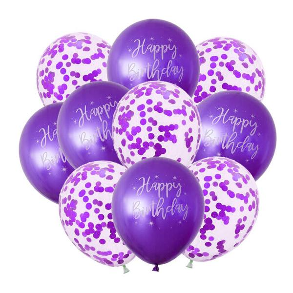 20ks metalický balónek Happy Birthday Balloon Confetti Balloon Gold Silver Blue