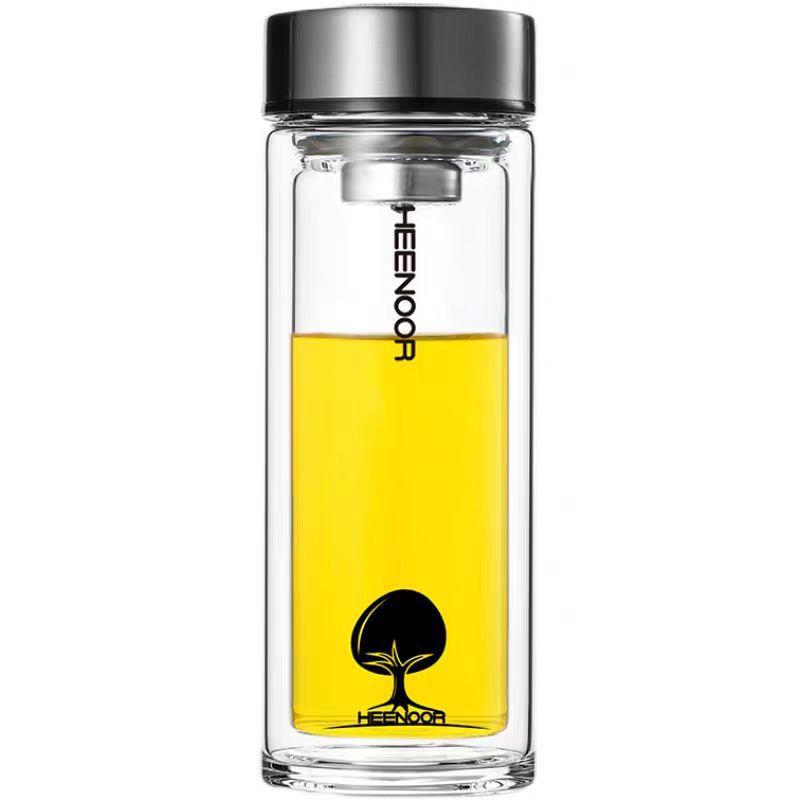 Xinuo Double-Layer Glass Insulated Water Cup - Classic High-Temperature Resistant Design for Office or Car Use