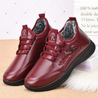 Sneakers Invernali da Donna Lussuosi in Pelle Artificiale Casual Sportivi Caldi Piatti Pelosi da Esterno Scarpe da Neve da Donna Tendenze 2024