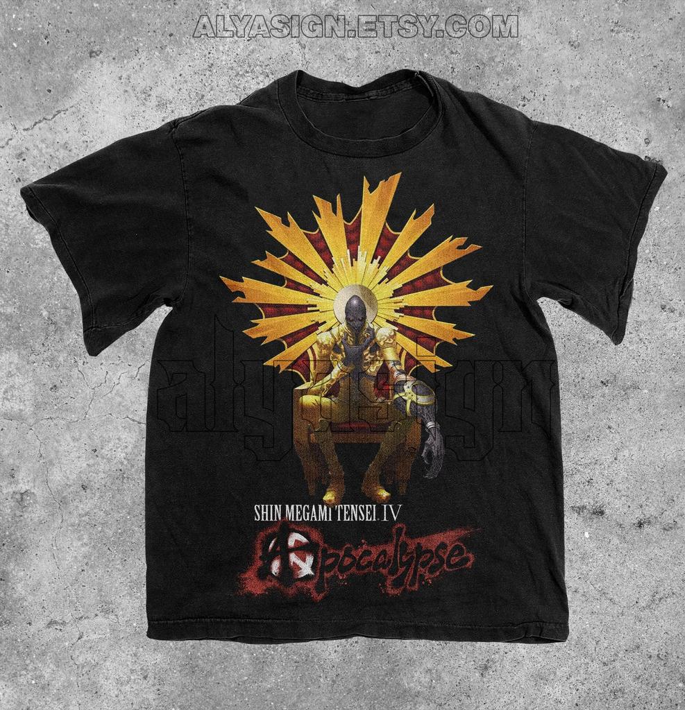 Shin Megami Tensei IV Apocalypse Shirt, SMT 4A Dagda Graphic Tee, Godslayer Nanashi, Atlus 3DS RPG Merch, Peace & Anarchy
