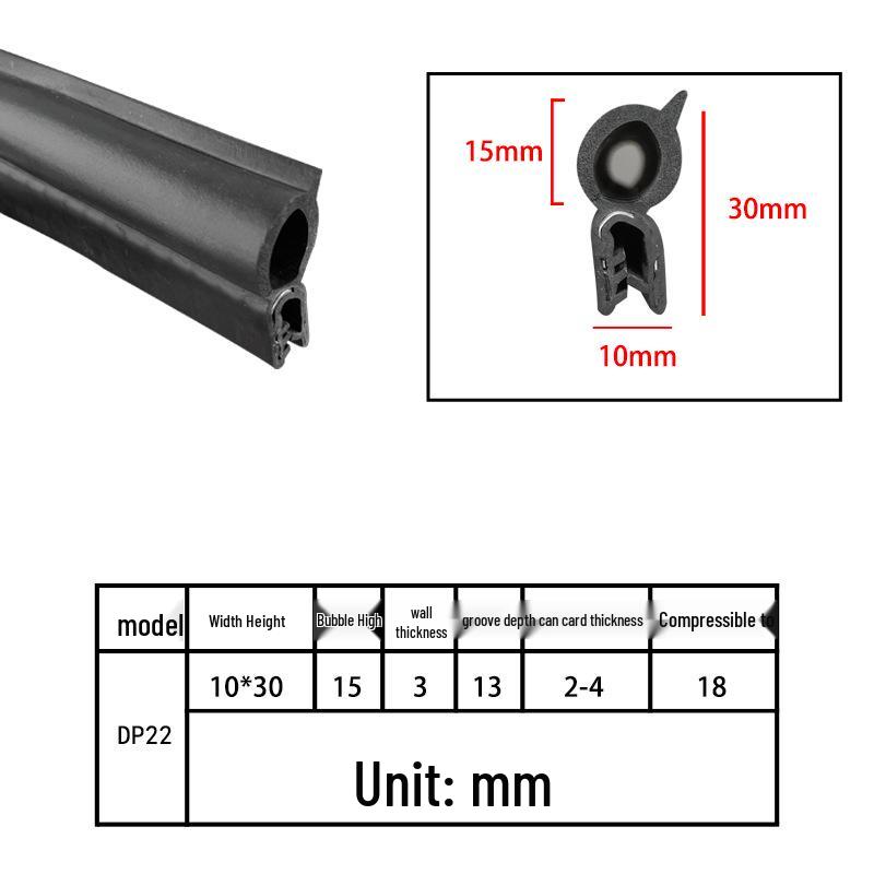 High-Temperature Resistant U-Shaped Rubber Sealing Strip for Dustproofing Electrical Cabinets and Car Doors