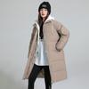 New Fake Two-piece Casual Cotton Clothes Women's Medium and Long Winter Solid Color Hooded Bread Clothes Cotton-padded Jacket
