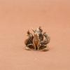 Miniatur Antike Messing Glück Neunschwänziger Fuchs Figuren Feng Shui Ornament Kupfer Tier Mini Büro Schreibtisch Handwerk Heimdekor