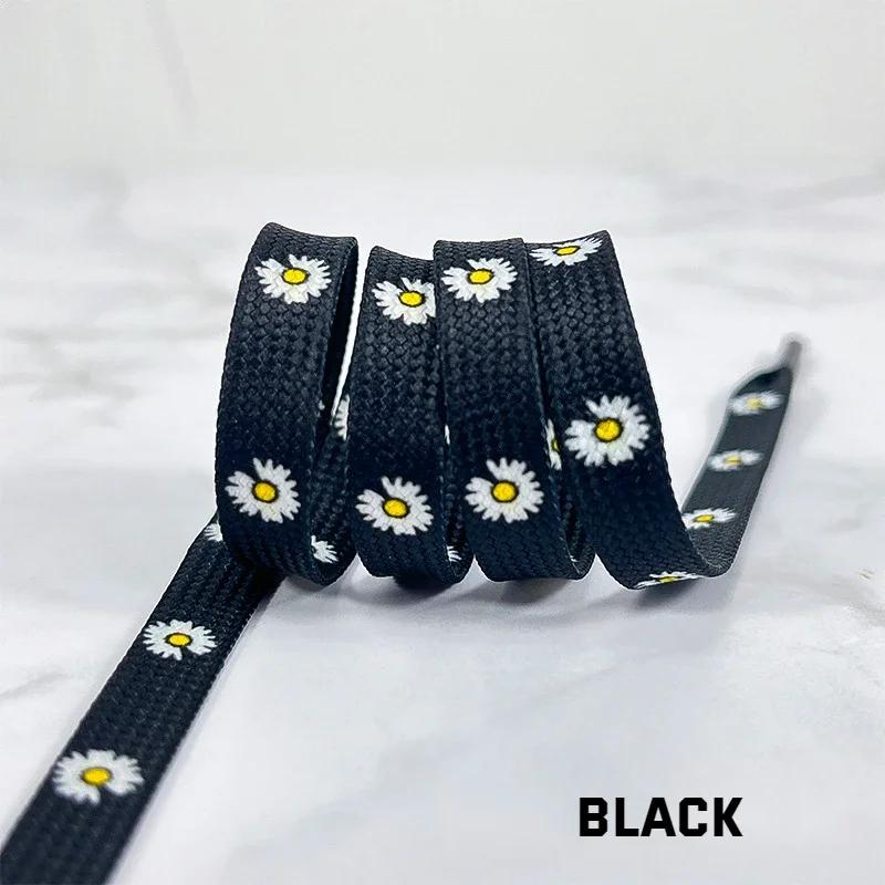 New Daisy Cherry Rope Shoe Laces Flower Shoelace for Sneakers Strap Sports Shoelaces Rubber Bands for AF1/AJ1 Shoes Accessories