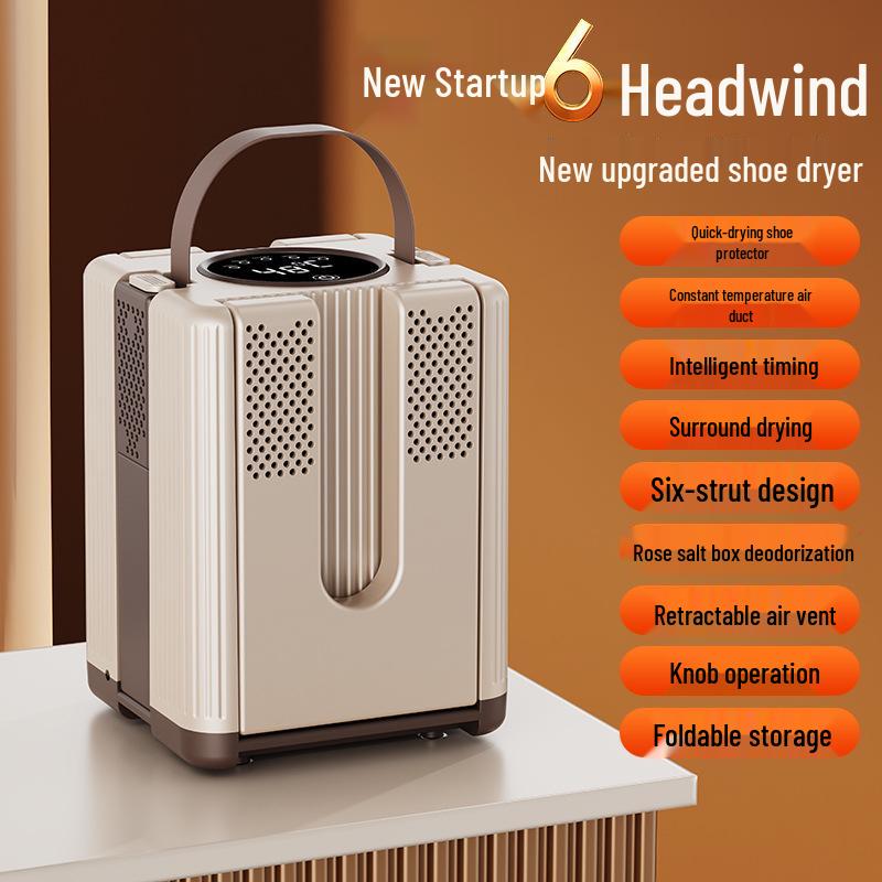 Foldable Retractable Shoe Dryer with Smart Timer and Deodorizing Feature