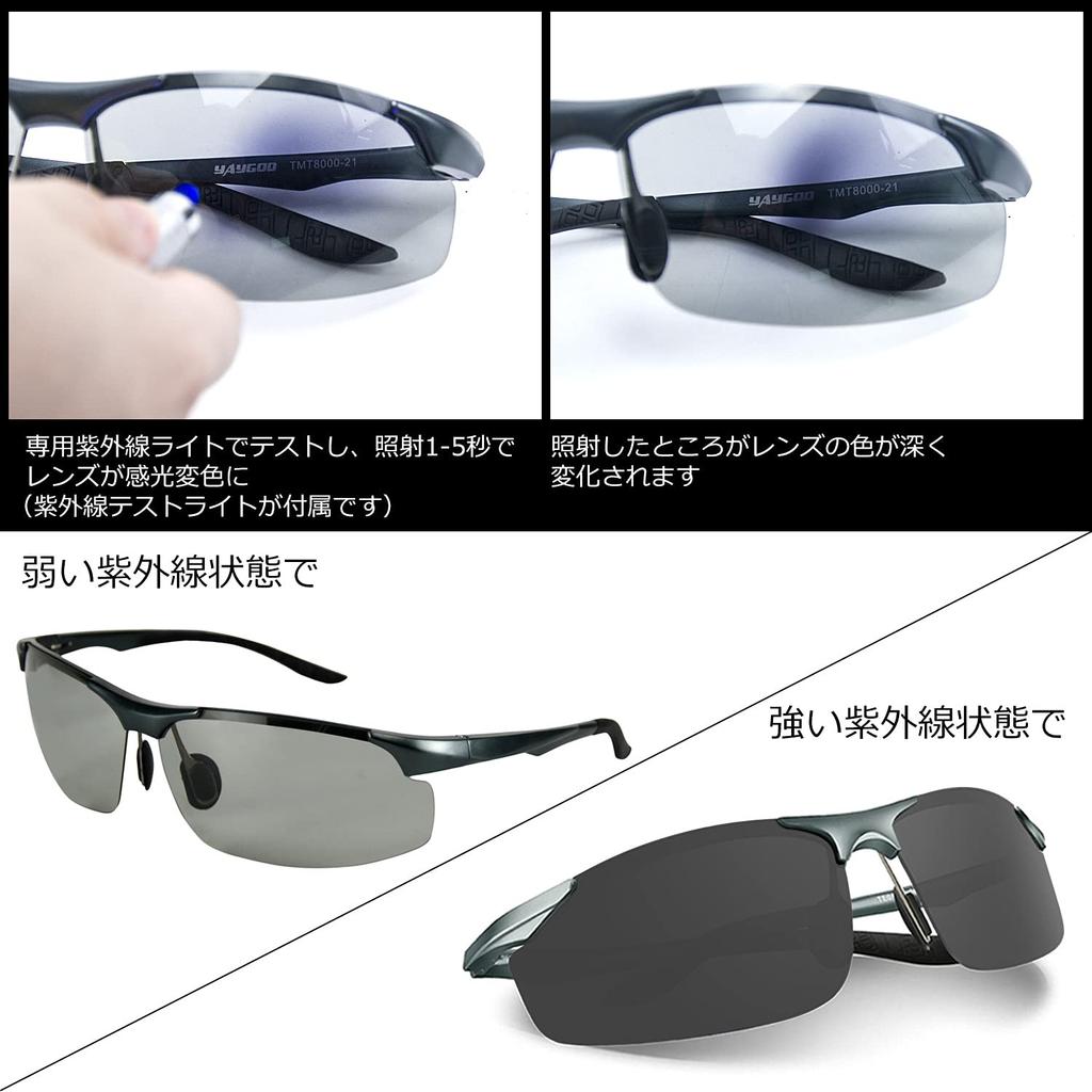 Gafas de Sol Polarizadas Fotocromáticas que Cambian de Color Aleación de Magnesio Unisex Deportivas UV Color Gafas Fotocromáticas [YAYGOD] Gafas de Sol, [Ultra