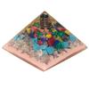 Orgonite Pyramid Tree Earth Base Copper Crystals 70mm