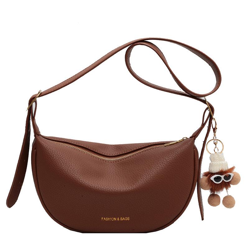 Soft leather bag women's 2026 new versatile messenger bag niche shoulder dumpling bag