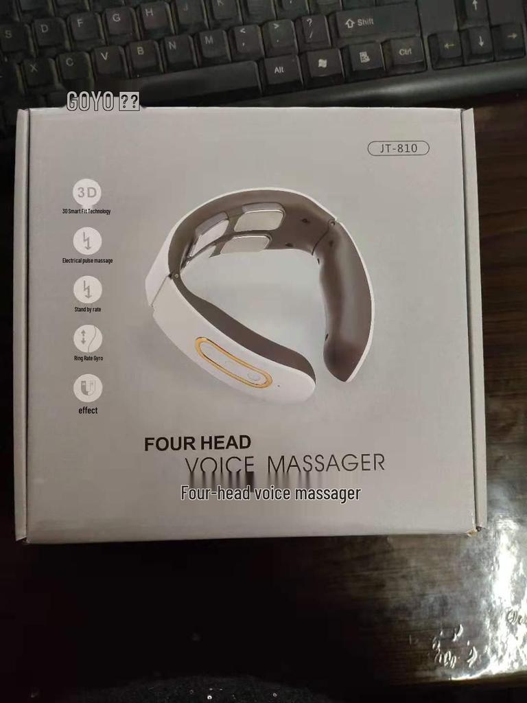 Four-Head Smart Cervical Massager with Hot Compress and Voice Control