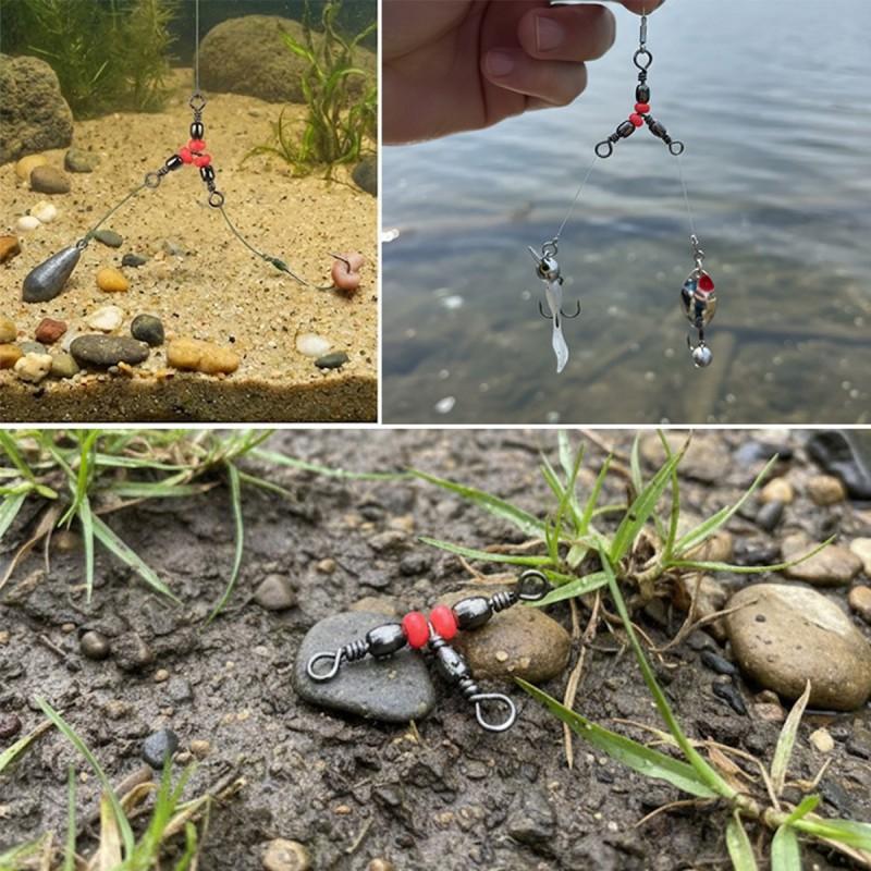 140-Piece Fishing Lure Accessory Kit With Swivels Connectors Sea Rock