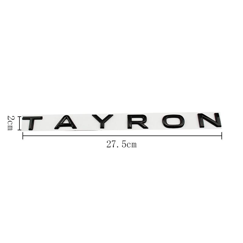 Car Metal Trunk Letters Words Logo Badge Emblem Decals Sticker For Volkswagen VW TAYRON 2021 2022 2023 2024 Styling Accessories