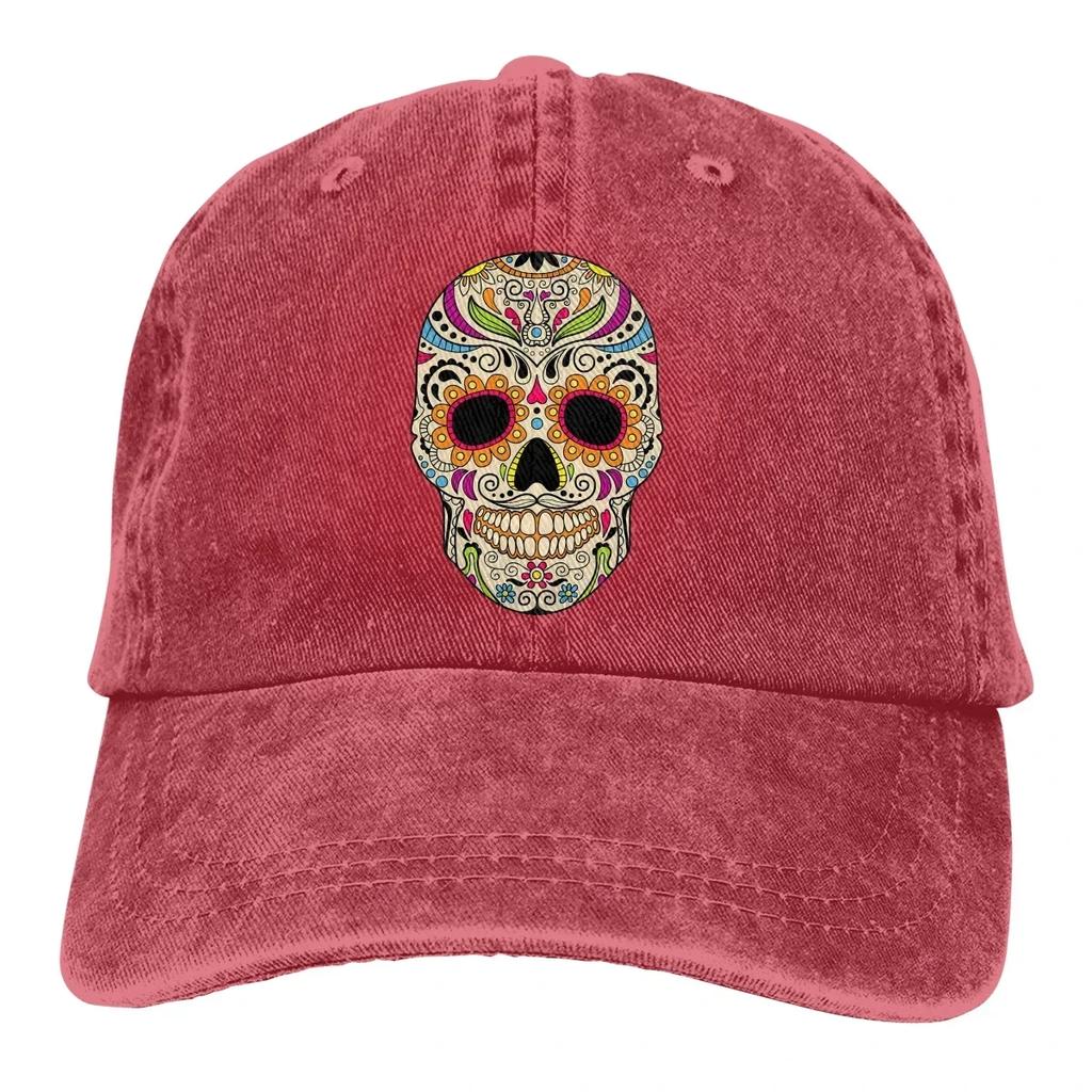 Mexican Color Skull Baseball Cap Men Mexican Sugar Skull Funny Caps colors Women Summer Snapback Caps