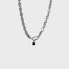 Women's Titanium Steel Clavicle Necklace, Black Diamond, Minimalist Design, Versatile Cold Style