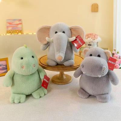 Cute Chubby Elephant Hippo Dinosaur Doll Grab Machine Doll Plush Toy Wedding Throwing Little Doll
