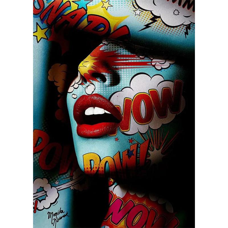 5D Diy Картина Вышивка крестом Инкрустация Алмазная вышивка Полный дрель Сексуальная женщина Красота Алмазная картина Домашний декор Full Round 20x30CM