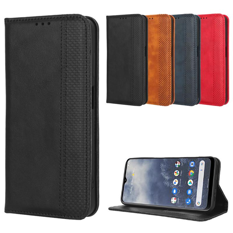 Nokia G60 5G Magnetic Flip Leather Case with Card Slot, Retro Design