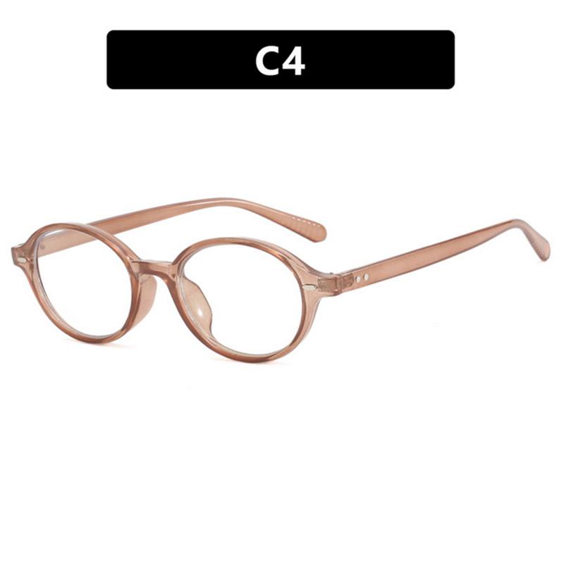 Trendy Oval Mini Frame Optical Glasses Retro Artistic Flat Lens Eyewear Fashionable Eyeglass Frame For Cultural Lenses