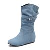 Inner Water Platform Wedge Casual Boots British Short Boots Chelsea Fashion Boots 40-50 Large Size Boots