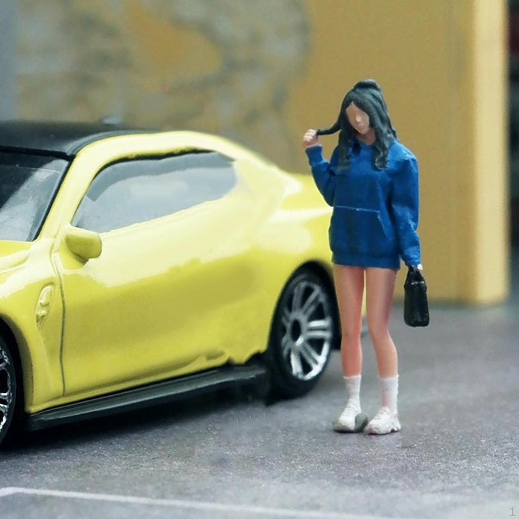 1/64 Female Model Doll Toy, Toy Figure, Landscape Decor, Unique Ornament, Resin Figure for Club,