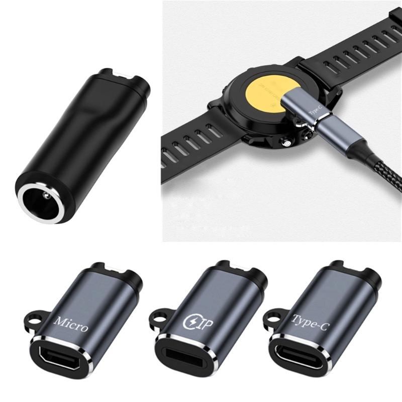 Type C/8Pin/5Pin/DC5521 Charging Adapter for 7/6/5 Smartwatches for Efficient and Stable Power Supply