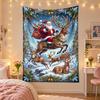 Weihnachtlich bedruckter Wandteppich für Schlafzimmer Wohnzimmer Wanddekoration Feiertagsgeschenk
