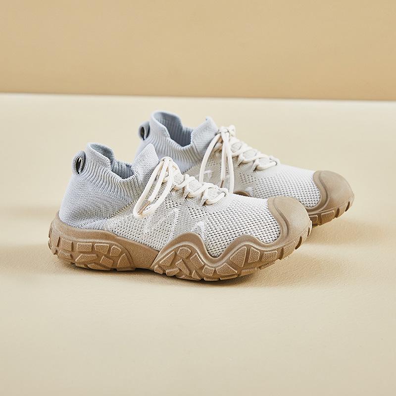 Atmungsaktive Mesh-Sneaker für Damen, klobige Plateau-Laufschuhe, Schnürschuhe, Slip-On-Wanderschuhe, bequeme Sportschuhe für Damen für Tennissport
