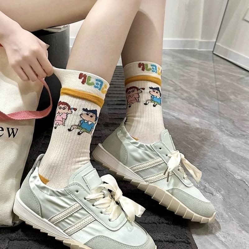 

Early Autumn Outer Wear, Cow Xiaoxin Anime Cartoon Socks, Women Cute Couples, Personality Trends, Sports Mid-Leg Socks One size fits all