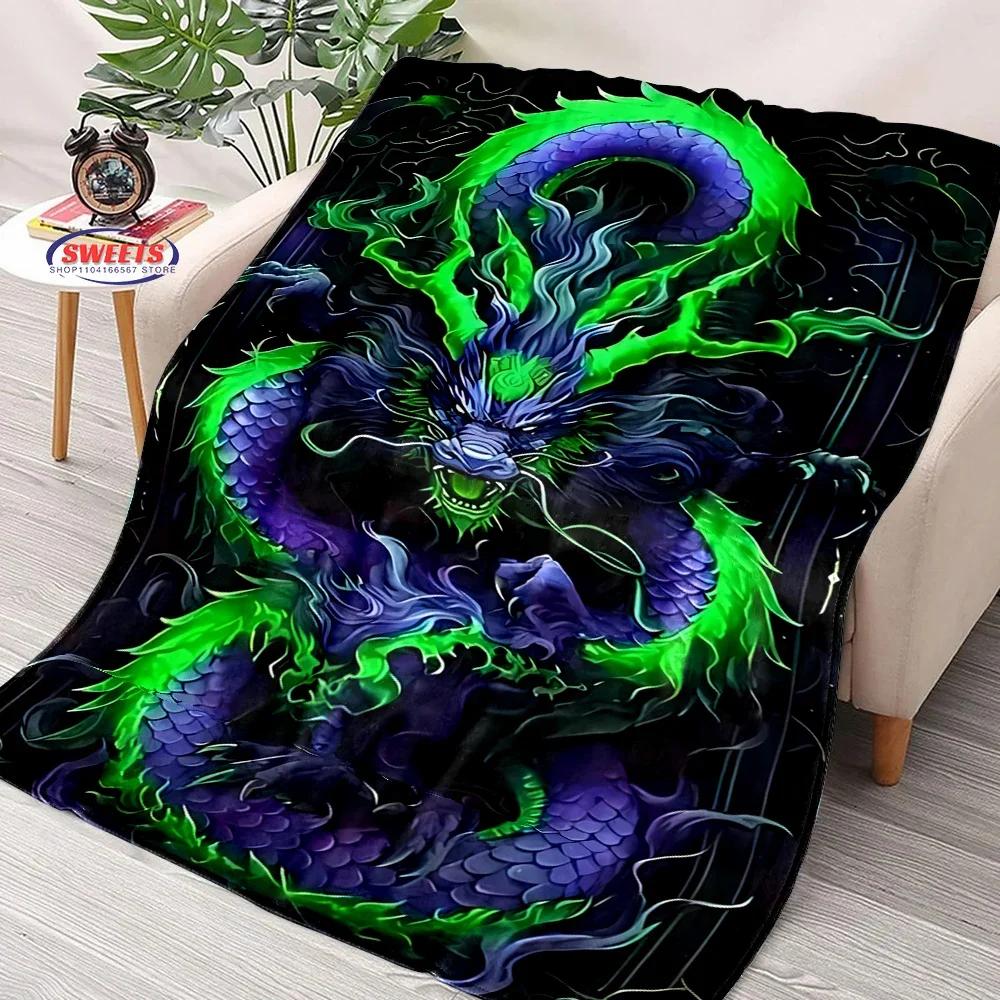 6 Size The Warm and Comfortable Dragon Soft Blanket, Suitable for Living Room,Room Sofa Available In All Seasons,Gift for Friend 75X95CM