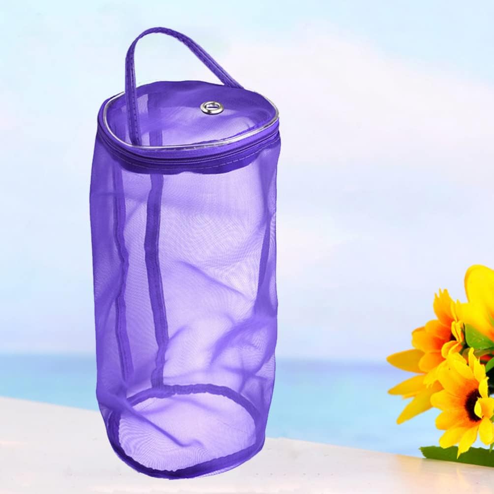 Ciieeo Large Purple Knitting Yarn Storage Bag Lightweight Tote Organizer for Yarn and Accessories for Home and Travel Natural Material No Chemical