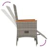 Vidaxl 7-Cz. Garden Furniture Set With Cushions, Grey, PE Rattan
