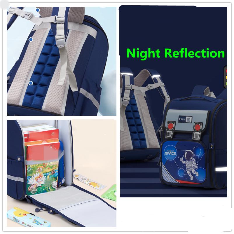 Astronaut Jongens Meisjes Schooltas Grote Capaciteit Oxford Stof Rugzak Voor Onderbouw Lichtgevend Mochilas Waterdichte Rugzak Met Rugbescherming Voor Kinderen
