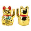 Plastic Maneki Neko Tabletop Ornament Gold Swing Arm Feng Shui Cat  Hotel Cafe Desktop Statue
