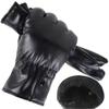 New Touch Screen Warm PU Leather Gloves for Men and Women Riding In Winter, Cold-proof, Thickened Bicycles and Velvet Stalls