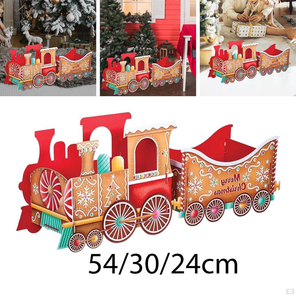 Weihnachtsmann Geschenk Zug Box Weihnachtsdekoration Papier Organizer für Geschenk Weihnachts Ornament