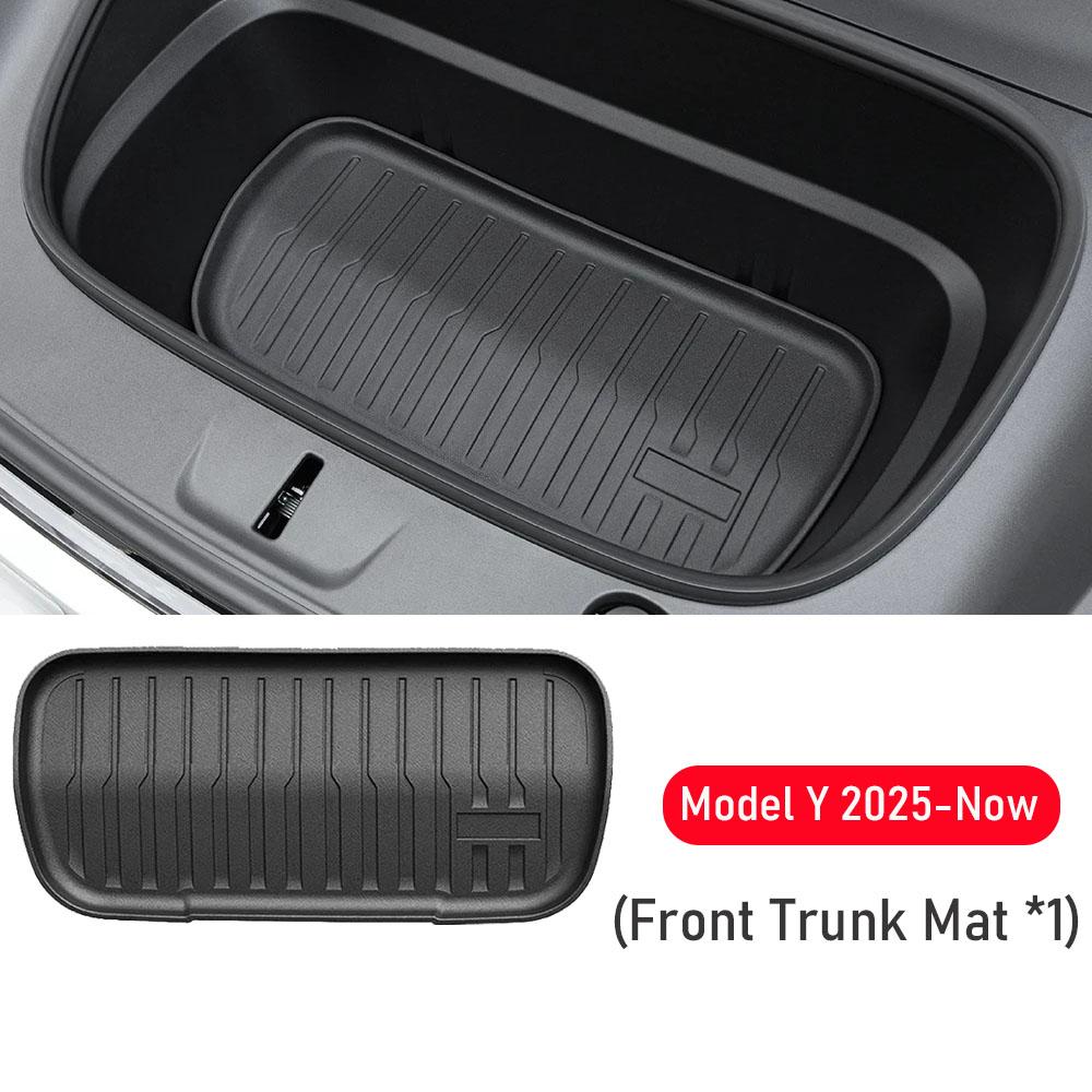 Front Rear Trunk Mat for 2025 2026 Tesla Model Y Juniper Cargo Mat Rear Seat Back Cover SeatBack Liner Pad Protector Accessories