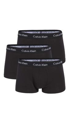 Boxer Briefs Plain Logo Length Set Black White CK Underwear Underwear COTTON STRETCH Black Set Men's 3-Pack Low-Rise Low-Rise 3-Pack