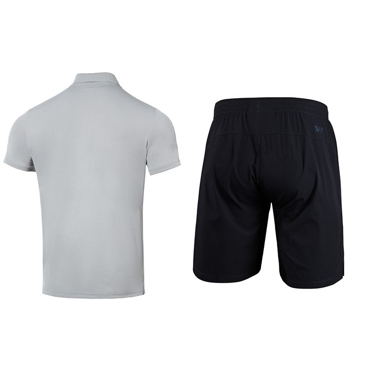 Under Armour Solid Color Comfortable Short Sleeve Polo Shirt And Elastic Shorts Casual Sports Set Men sets 23500507-011+22500214-001