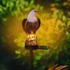 Solar Eagle Resin Statue Outdoor Garden Stake Lights Bald Eagle Sculpture Animal Stump Lamp for Lawn Pathway Decoration