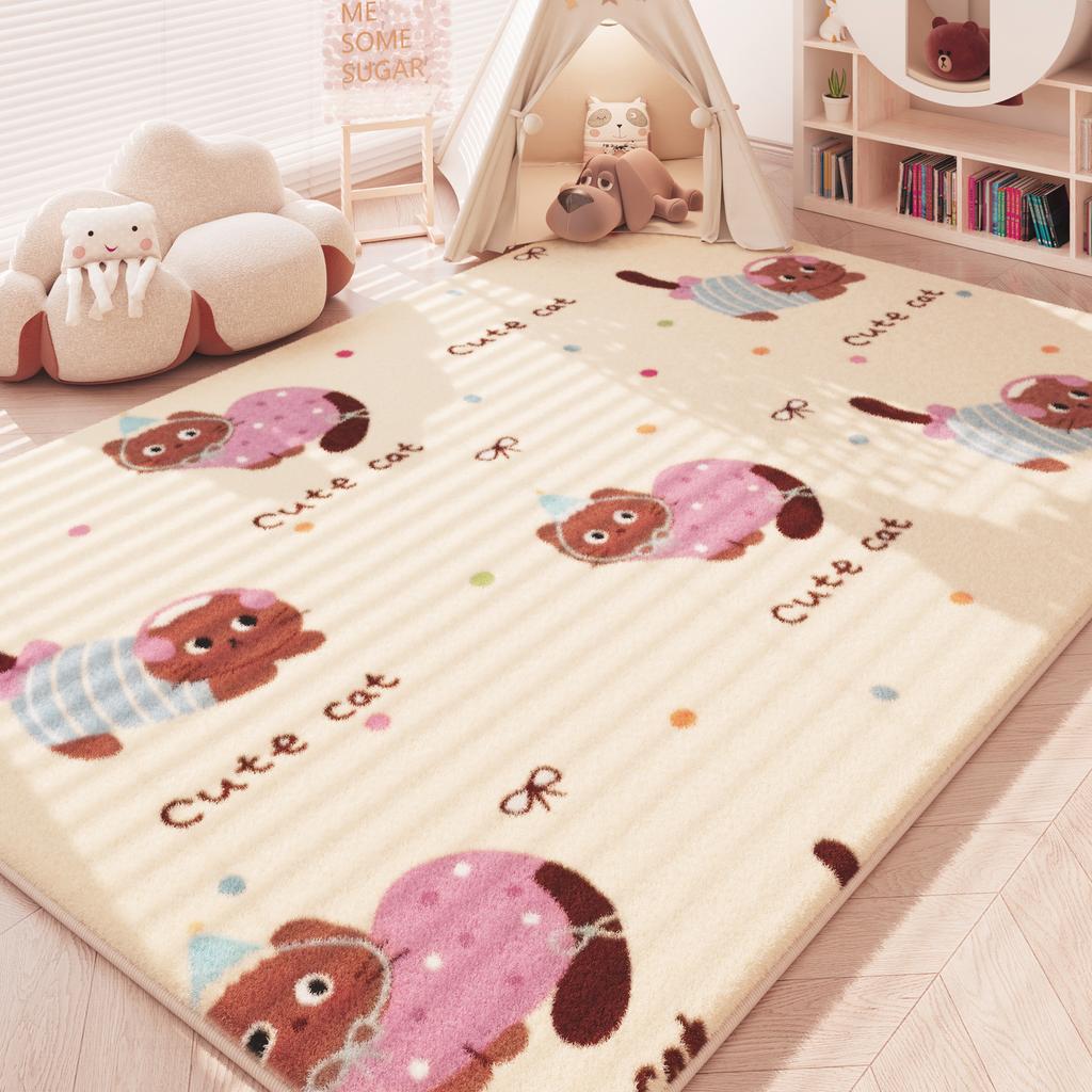 Ins Cute Style Living Room Decoration Carpet Fluffy Soft Rugs for Bedroom Animal Children's Room Rug Home Casual Plush Floor Mat