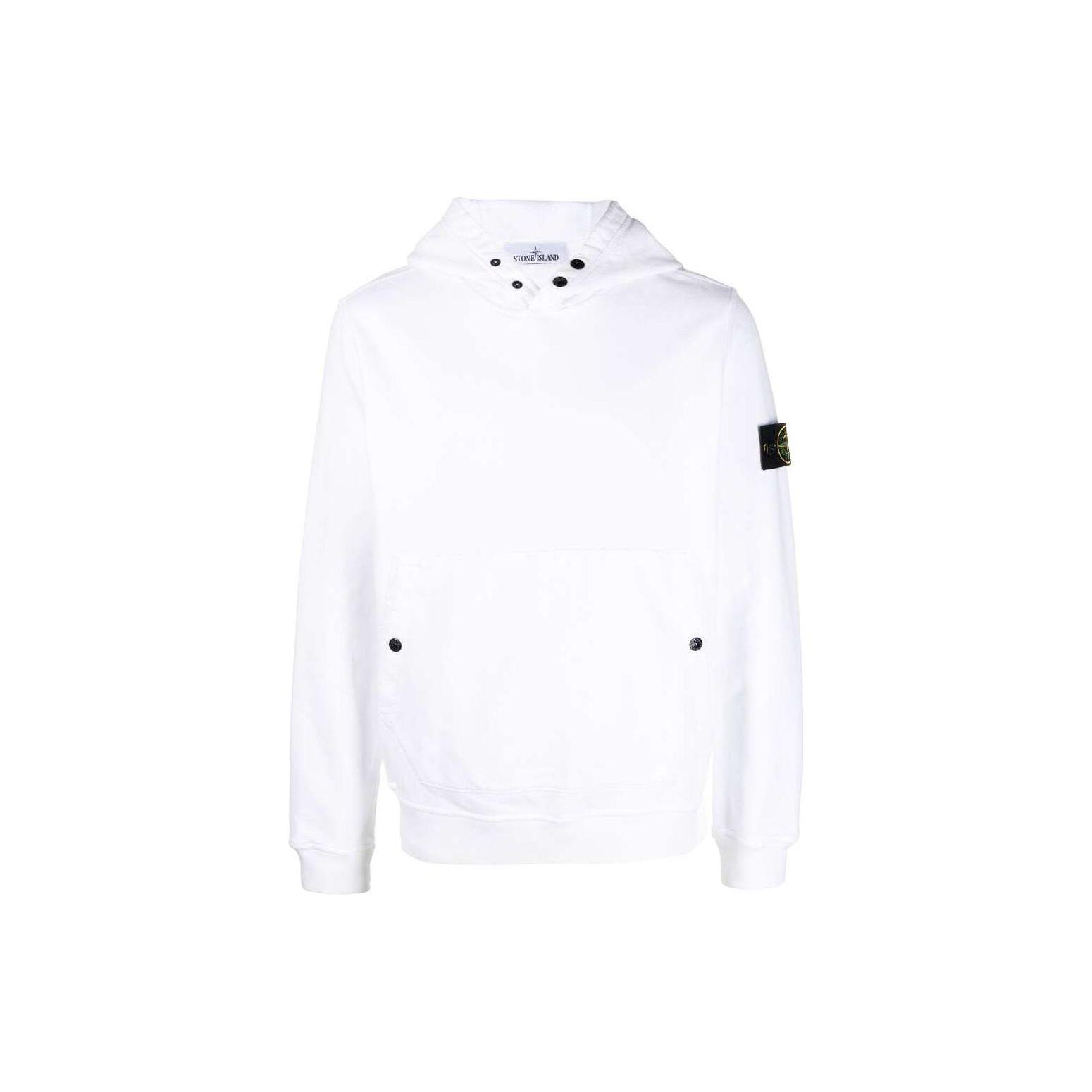 

STONE ISLAND FW23 Свитшот с капюшоном и длинными рукавами с однотонным логотипом Мужской свитшот Белый 791561720-V0001 XL