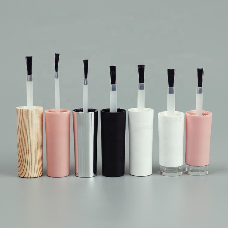 10ml square White and Black Luxury Bulk Gel Uv Nail Polish Bottle pink Nail Polish Glass Bottle with Brush